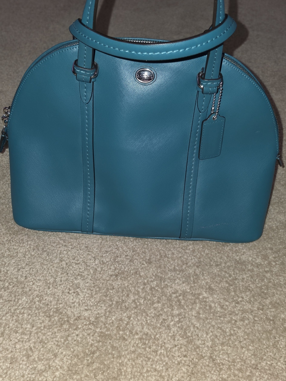 Coach Teal Dome Satchel Bag